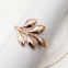Decorative Leaf Design Shiny Polished Wedding Tabletop Metal Napkin Ring