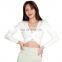 New Sports Blouse Fashion Long Sleeve Yoga Crop Top Front Cross Sexy Gymwear T Shirts Women Fitness Yoga Shirts