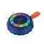 Speaker Supplier Ipx7 Waterproof Super Bass Portable Round Speaker With Colorful Led Light
