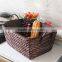 handmade storage basket made by straw with handles,wicker basket