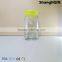 BQS Xuzhou Glassware 740ml Square Glass Jar With Plastic/Tin Lids