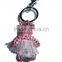 Rhinestone bear with skirt keychain