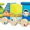 bright-coloured teaching toys china online shopping 12 pcs 1 year's old children play transportation DIY wooden cargo train