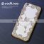 Soft Transparent TPU Bling Diamond Electroplate Cell Phone Cover Case for Iphone 6s 6plus 7