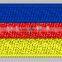 Wholesale nice slovakia country flag 100% embroidery patches iron or sew on clothing