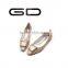 High quality crystal decorated flat shoes Hot selling ladies shoes New designs crystal decorated pump shoes