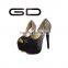 GD sexy high heel shallow mature women sandals without decoration