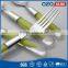 Low cost eco-friendly transparent texture stainless steel rustic cutlery set