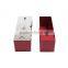 Gift usage embossed logo red cardboard paper wine glass storage box