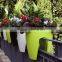 new product Plastic baluster flowerpot balcony planter, Railing Planter