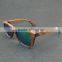 Bamboo green lens sun glasses customized brwon bamboo polarized sunglasses