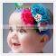 Top baby girls beautiful flower headband,ribbon bow hair,fashion ribbon flower headband