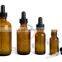 Amber glass bottles