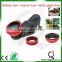 3 in 1 fisheye wide angle lens+macro lens with special effect