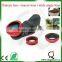 3-in-1 Universal Cellphone Lens Clip + 0.67X Wide + Macro Lens + 180 Degrees Fish Eye Lens