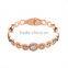 Rose Gold Shell and Diamond Stainless Steel Bangle