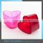 Bulk Buying Heart Shaped Thick Glass Candle Holder Wedding Red Glass Jar Candle