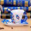 Best selling ceramic peacock coffee cup and saucer set