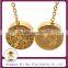 Hot Sell Stainless Steel Religious Catholic Parton San Benito Medal St Saint Benedict Medallion Round Charm Pendant Wholesales