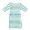 Boutique 2016 spring summer newest eco-friendly cotton custom baby romper striped girls pajamas easter newborn baby clothing