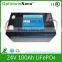 High discharge rate lifepo4 battery pack 24v 100ah