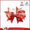 factory premade new fancy christmas hair bows wholesale/Grosgrain ribbon hair bows for Girls