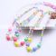 2016 Handmade Candy Color Children Lovely Beads Baby Kids Necklace Bracelet Jewelry Set
