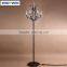 Vintage Rust Crystal Chandelier Floor Lamps for Living Room