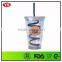 16 ounce Double wall promotional plastic tumbler cups with curly straw