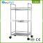 Wholesale 3 tiers chrome metal wire kitchen trolley pantry rack and utility kitchen cart