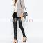 Fashion autumn coat chiffon single breasted smart lady silver tailored suits blazer