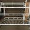 China supplier metal frame bunk beds with wooden step in UK market triple metal bunk bed