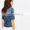 Wholesale Denim Jackets Cropped raw hem sleeves