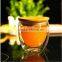 250ml/350ml/450ml orosilicate glass tea cup double wall glass cup with glass lid or bamboo lid,in stock
