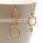 304 stainless steel gold ring shaped earrings ring type earrings