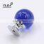 1 inch light blue polished chrome zinc base dresser drawer glass door pull handle