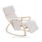 HomCom 36" Reclining Bentwood Lounge Chair - Beige