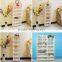 Fashion style plastic decorative corner storage shelf wood shelves