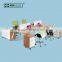 WT01 Modern Small Office Modular Workstations for 4 people