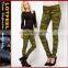 Women Camo Skinny camouflage print Jeans pants (LOTX265)