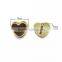 10mm Custom Fashion Stud Gold Heart Rivet