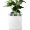 simply design light weight glazed white pot planter