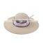 hot new products for 2014 Fashion big letters custom logo breathable summer shade brimmed lady hate para straw hat and cap