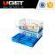 Space saving folding plastic pp colorful turnover logistics basket