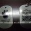 stainless steel QR code dog tags with silk-screen printing logo