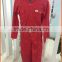 manufacture safety fire retardant red cotton work coveralls