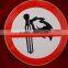 round hazard safety sticker printing