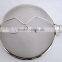double mesh strainer with round wooden handle