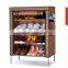 5 Tiers Shoe Rack 20 Pairs Non-woven Fabric Shoe Tower Organizer Cabinet