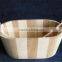 Hot selling  different types wooden garden flower pot with rope